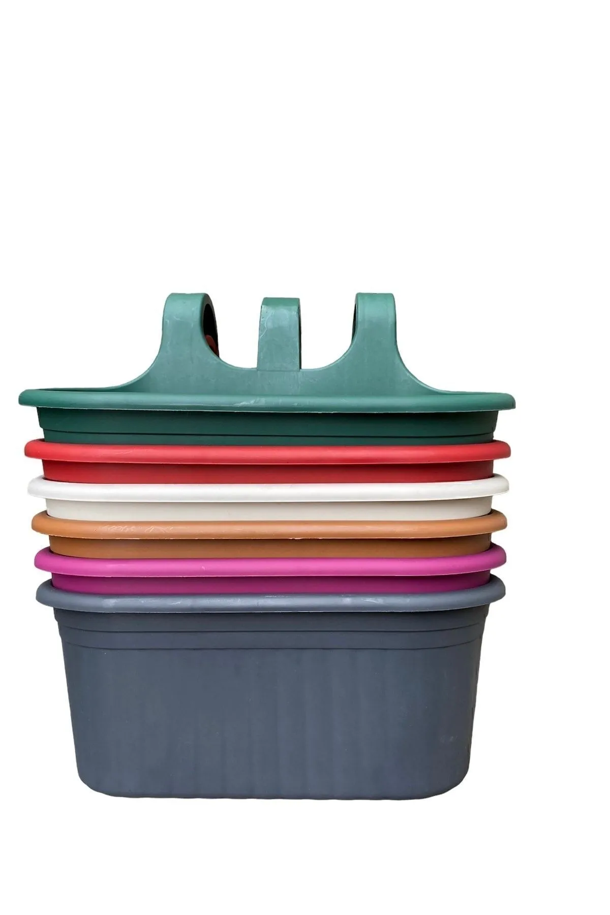 Saksı Askılı Balkon Saksısı 6,5 Litre 3 Adet karma Renk Gönderilecektir