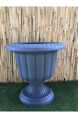 Nergis Saksı 58,8x58,9 Cm 47 Lt Siyah Saksı Ayaklı Saksı Plastik Saksı Çiçek Saksısı Bahçe Saksısı