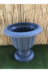 Nergis Saksı 58,8x58,9 Cm 47 Lt Siyah Saksı Ayaklı Saksı Plastik Saksı Çiçek Saksısı Bahçe Saksısı