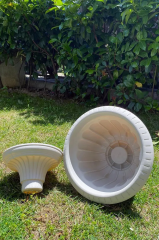 Dekoratif Ayaklı Nergis Saksı Seti Plastik Çiçek Saksısı 3lü Set