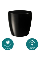 Yakut Saksı 66 Litre Siyah Salon Bahçe Balkon İç Ve Dış Mekan Saksı