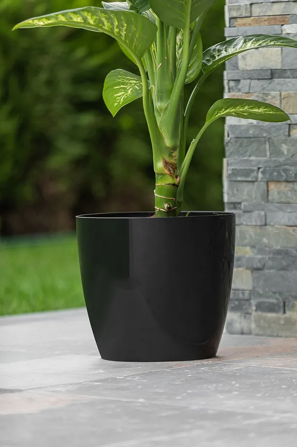 Yakut Saksı 33 Litre 39 Cm İç Ve Dış Mekan Saksı Siyah Salon Saksısı
